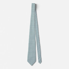 Klassieke Blauwgroen Green Gingham Plaid Pattern H Stropdas
