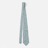 Klassieke Blauwgroen Green Gingham Plaid Pattern H Stropdas (Achterkant)