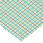 Klassieke Blauwgroen Plaid Tafelkleed (Gekanteld)