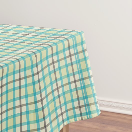 Klassieke Blauwgroen Plaid Tafelkleed (Voorbeeld)