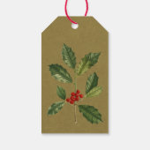 Klassieke blije Kerstman Cadeaulabel (Achterkant)