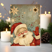 Klassieke blije kerstman kerstmis kaart