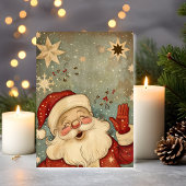 Klassieke blije kerstman kerstmis kaart