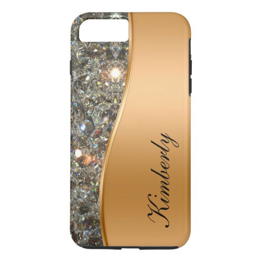 Klassieke Bling Monogram iPhone 7 Plus Hoesje (Achterkant)