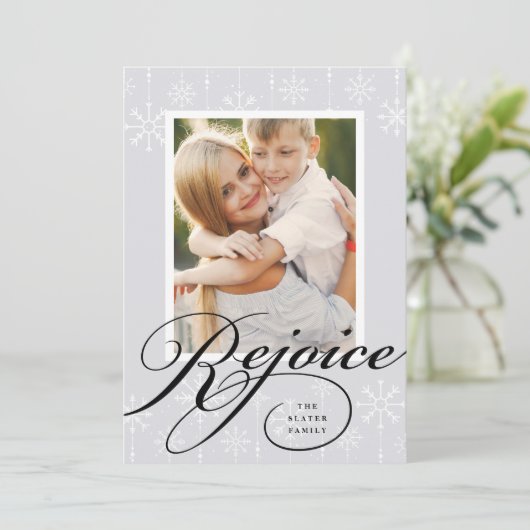 Klassieke Bloei | Kerst Foto Kaart (Staand voorkant)