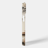 Klassieke bloem kant jute bruiloft Case-Mate iPhone case (Achterkant / Rechts)
