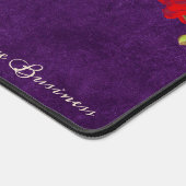 Klassieke Bloem Kunst Rode Anjer Voeg Naam Toe Paa Bureaumat (Hoek)