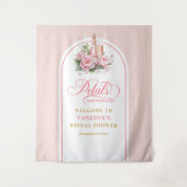 Klassieke bloemblaadjes en prosecco roze gouden ev wandkleed (Voorkant)