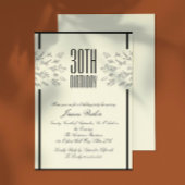 Klassieke Bloemen Beige Volwassen Verjaardag uitno Kaart