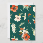 Klassieke Bloemen & Gouden Kerstkaart (Achterkant)