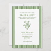 Klassieke Bloemen Groene Tuin Dunne Gestreepte Huw Kaart (Voorkant)