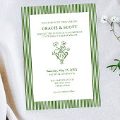 Klassieke Bloemen Groene Tuin Dunne Gestreepte Huw Kaart