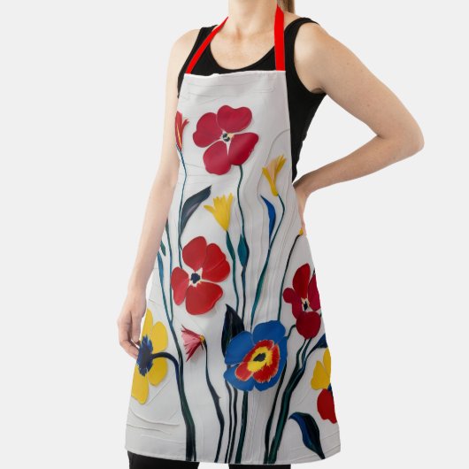 Klassieke bloemen in rood en geel schort (Insitu)