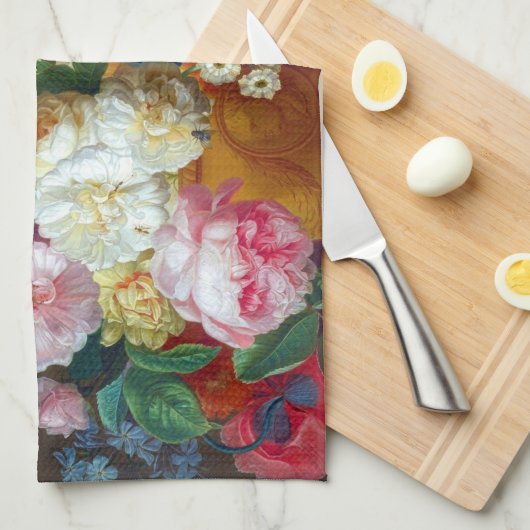 Klassieke  bloemen Kunstschilders Theedoek (Quarter Fold)