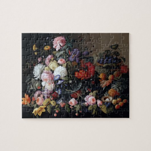 Klassieke  bloemen Vase Art Painting Legpuzzel (Horizontaal)
