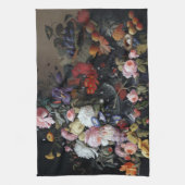 Klassieke  bloemen Vase Art Painting Theedoek (Verticaal)