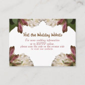 Klassieke Bloemen Wit Bruiloft RSVP Informatiekaartje (Voorkant)