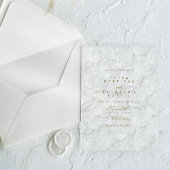 Klassieke bloemenbruiloft acryl uitnodigingen