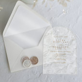 Klassieke bloemenbruiloft acryl uitnodigingen