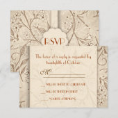 klassieke bloemenbruiloft RSVP kaarten (Voorkant / Achterkant)