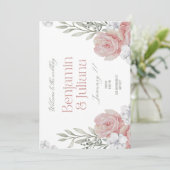 Klassieke bloemeneenvoudige elegante kaart (Staand voorkant)