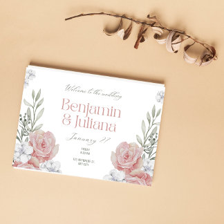 Klassieke bloemeneenvoudige elegante kaart