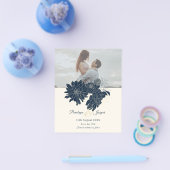 Klassieke Bloemenfoto Save the Date Uitnodiging Flyer (Enkel)