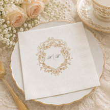 Klassieke bloemenkrans monogram bruiloft
