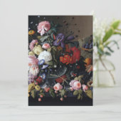 Klassieke  bloemenschildering kaart (Staand voorkant)