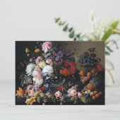 Klassieke bloemenschildering kaart (Staand voorkant)