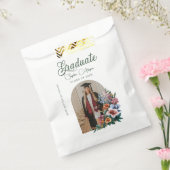 Klassieke bloementuin foto afstuderen bedankzakje (Gezegeld)