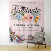 Klassieke bloementuin-graduatie wandkleed (In situ)