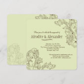 Klassieke BloemenUitnodiging Kaart (Voorkant / Achterkant)