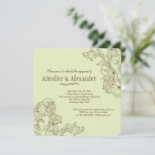 Klassieke BloemenUitnodiging Kaart (Staand voorkant)