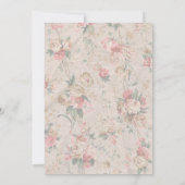 Klassieke bloemenvrouwelijk  boog verjaardag kaart (Achterkant)