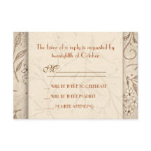 klassieke bloemige trouw RSVP-kaarten