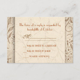 klassieke bloemige trouw RSVP-kaarten RSVP Kaartje