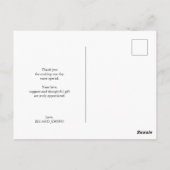 Klassieke Bloemige Waterverf Script Bedankkaart Briefkaart (Achterkant)