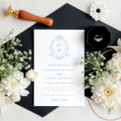 Klassieke Bloemkam Elegante Huwelijksuitnodiging Kaart