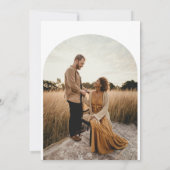 Klassieke bloemmonogram zwarte bruiloft foto kaart (Achterkant)