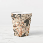 Klassieke Bloemmotief Latte Mok (Voorkant)