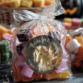 Klassieke Bloemrijke Bosfee Eenhoorn Briefpapier Ronde Sticker