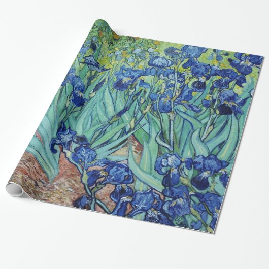 Klassieke bloemschildering, Iris, Vincent van Gogh Cadeaupapier (Uitgerold)