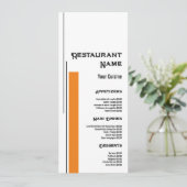 Klassieke blokkleur, restaurant slank menu (Staand voorkant)