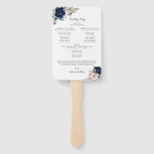 Klassieke Bloom Trouwprogramma Fan Handwaaier (Achterkant)