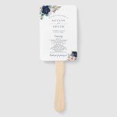 Klassieke Bloom Trouwprogramma Fan Handwaaier (Voorkant)