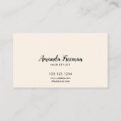 Klassieke Blow Dryer Elegant Hair Stylist Visitekaartje (Achterkant)