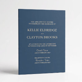 Klassieke Blue Forever Love Wedding Invitation Kaart