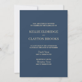 Klassieke Blue Forever Love Wedding Invitation Kaart
