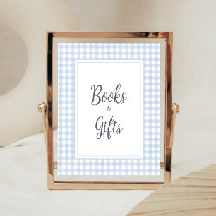 Klassieke Blue Gingham Boeken en Geschenken Poster